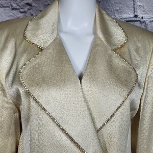 Solini New York Vintage Gold and Rhinestone Skirt Set, Women's 8